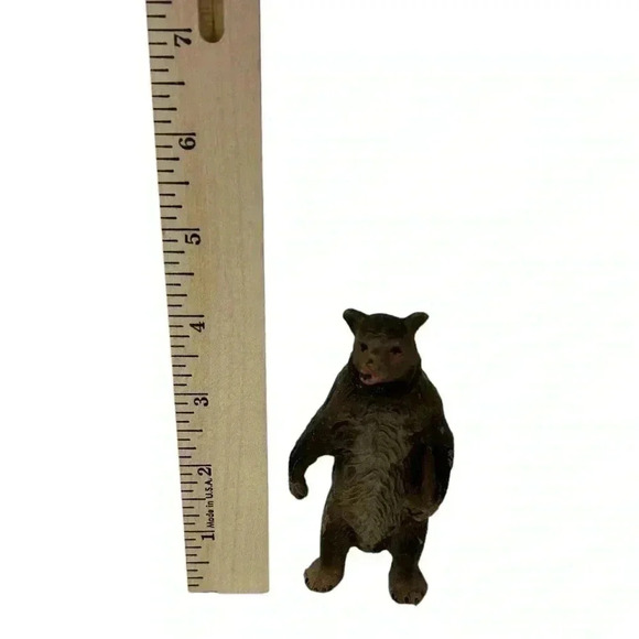 VINTAGE 1970s HANDMADE MADE IN AFRICA CLAY BEAR HAND-PAINTED FIGURINE 4.25 IN - Picture 2 of 7